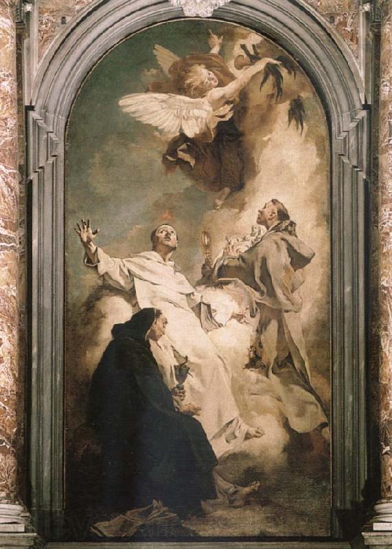 PIAZZETTA, Giovanni Battista Santi Vincent Ferrer,Hyacinth and Louis Bertrand France oil painting art